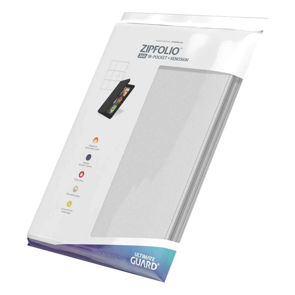 Ultimate Guard Zipfolio (360 double-sleeved cards) 18-Pocket 70 x 94 mm Xenoskin - White